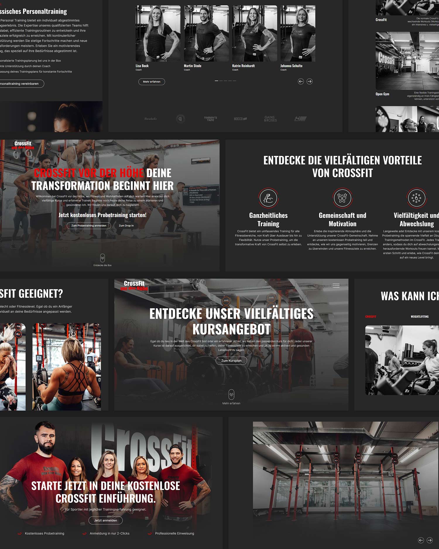 Webdesign Referenz einer CrossFit Box und Fitnessstudios.