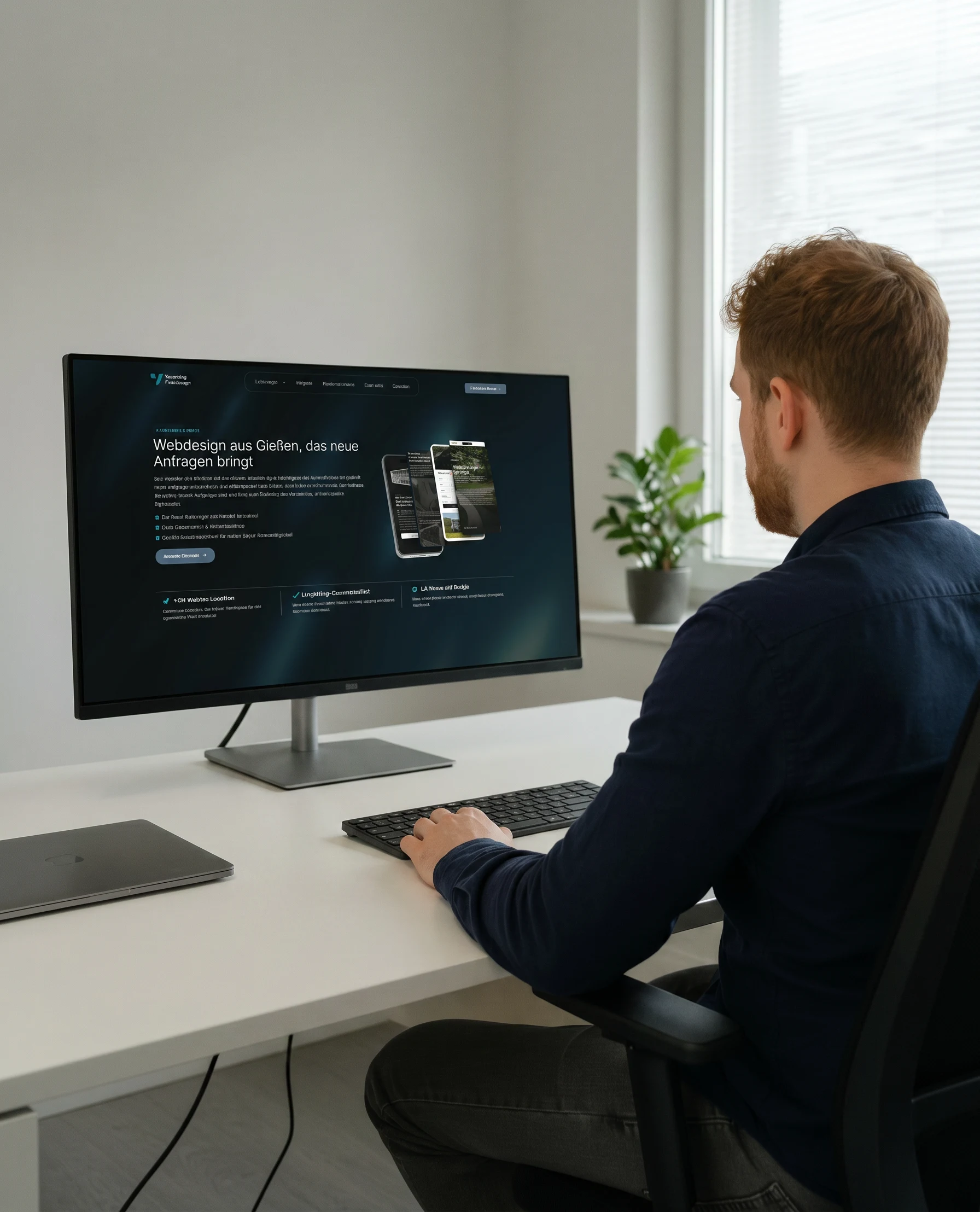 Jan Andrecht ihr Landing Page Freelancer bei der Arbeit an einer neuen Sales Page.